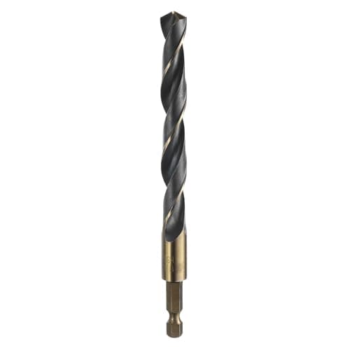 Image of sourcing map 1/4" Hex Shank Twist Drill Bits 11mm Gold Titanium & Black Nitride Coated 4341 High Speed Steel Quick Change Hex Drilling Bit Jobber Drill Bits for Wood Plastic Metal