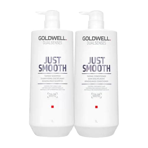 Image of Goldwell Dualsenses Just Smooth Taming Shampoo 1000ml Conditioner 1000ml