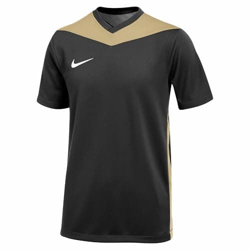 Image of Nike FD7438-011 Dri-FIT Park Derby IV T-Shirt Unisex Black/Jersey Gold/White Size XS