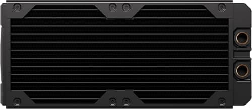 Image of CORSAIR Hydro X Series XR5 240mm V2 Custom Cooling Radiator – Compatible with iCUE LINK Fans, 2x120mm Fan Mounts, Screw Protection Plates, G1/4” Threads – Black
