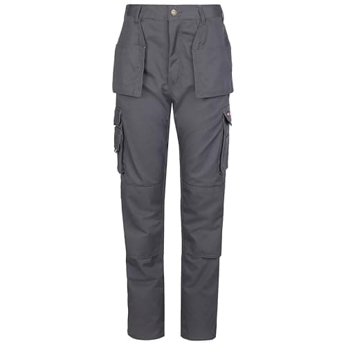 Image of TuffStuff - Pro Work Long Trousers - 40” Waist - Grey Cargo Trousers- Work Trousers For Men - Triple Stitched Seams - Features Knee Pad Pockets - Mens Work Trousers