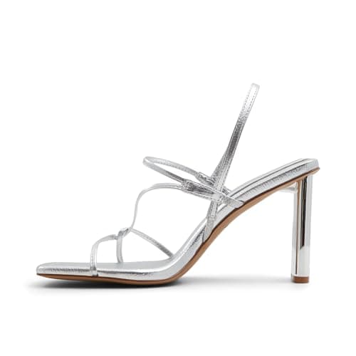 Image of ALDO Women's Meagan Heeled Sandal, Silver, 4 UK