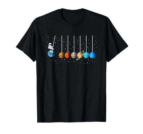 Image of Funny Astronaut Swing Planets Solar System Space science T-Shirt