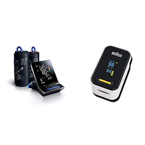 Image of Braun Pulse Oximeter 1 (YK-81CEU) & Braun ExactFit 5 Connect smart blood pressure monitor (BUA6350EU)