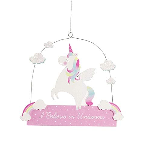 Image of Sass & Belle Rainbow Unicorn I Believe Plaque