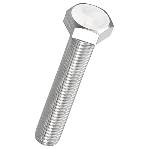 Image of Kozelo 2 Pcs Hex Head Screws Bolts - [M12-1.75x65] 304 Stainless Grade A2-70 Steel Fully Threaded Hex Tap Metric Hexagon Head Machine Bolts Right Hand External Hex Drive, Silver