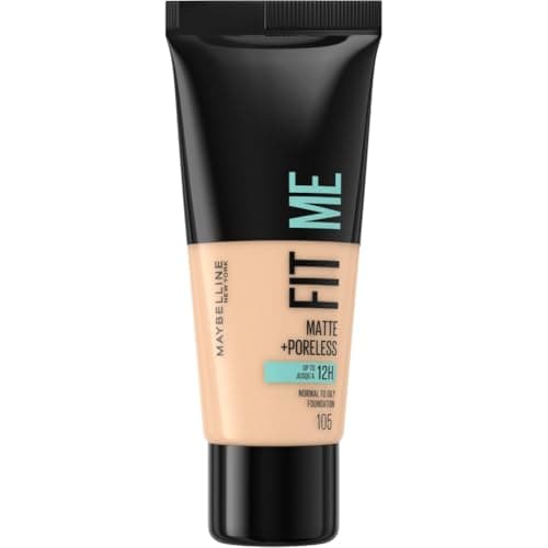 Image of Maybelline Fit Me Foundation, Lightweight Medium Coverage, Blendable With a Matte and Poreless Natural Finish, For Normal to Oily Skin, Shade: 105 Natural Ivory, 30ml