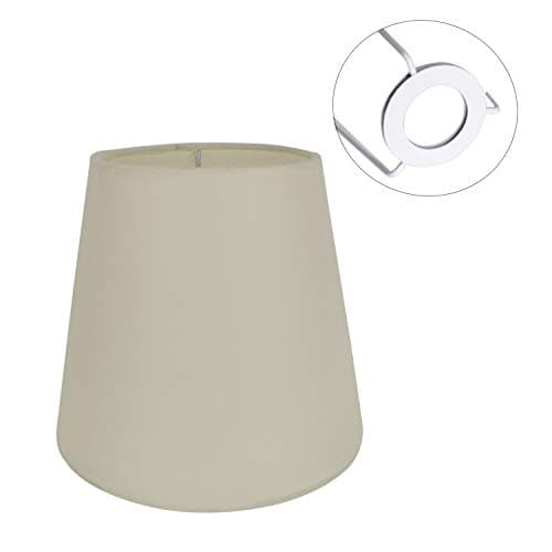 Image of Eastlion 5.5" E14 Screw Fabric Light Shade Candle Chandelier Lampshades Small Droplight Wall Lamp Shade,Beige