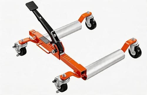 Image of Garvee 1PCS Hydraulic Wheel Dolly, 680 kg Capacity Heavy Duty Vehicle Positioning Car with 30 cm Wheel, Car Wheel Dolly for Moving Cars, Trucks, Motorcycles in Garage Auto Repair