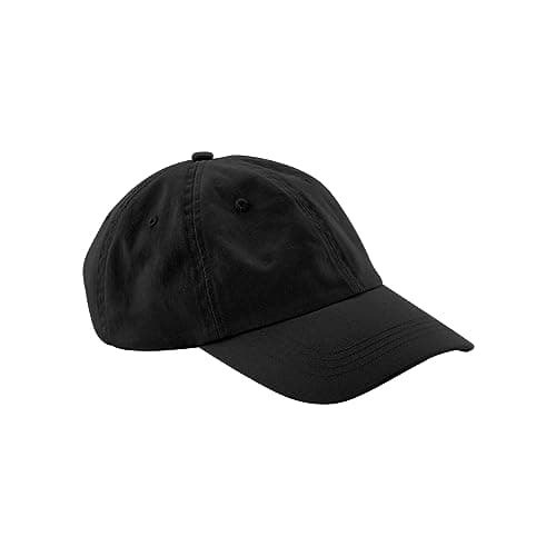 Image of Beechfield® B652N Organic Cotton 6 Panel Dad Cap - Black
