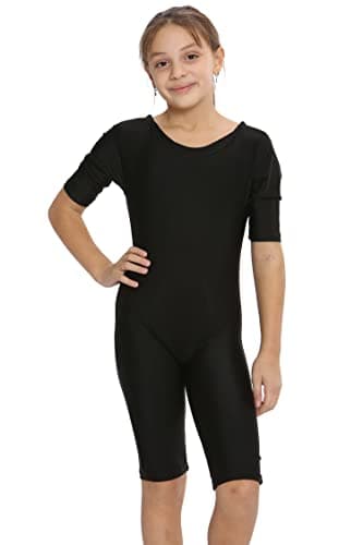 Image of Girls,Boys,Kids,Men,Women Swimming Suit, Swim WEAR, ONE Piece SWMMIMG Costume (40 (Adult Size Medium), Black (Plain-NO Zip))