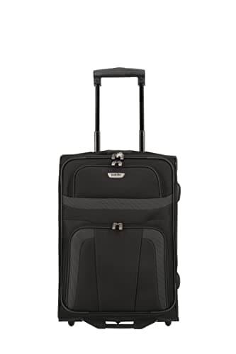 Image of paklite soft shell cabin suitcase with 2 wheels, small suitcase, ORLANDO, classic carry on cabin trolley in timeless design, 53 cm, 37 liters