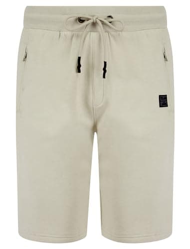Image of Tokyo Laundry Men's Brushback Fleece Jogger Sweat Shorts with Zip Pockets Light Grey
