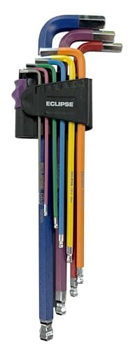 Image of Eclipse Professional Tools EHK9PS-L 9 Piece Extra Long Colour Coded Hex Key Set