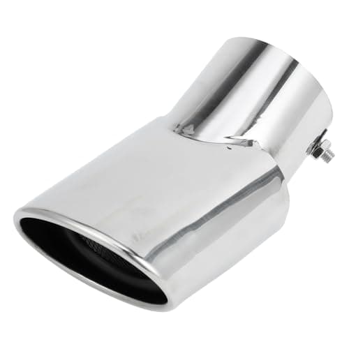Image of INFINAUTO Curved Slant Exhaust Tip Rear 2.9" Inlet 3.5" Outlet 6.4" Length Tailpipe for Land Rover Range Rover 02-10 Stainless Steel Silver Tone Bolt on
