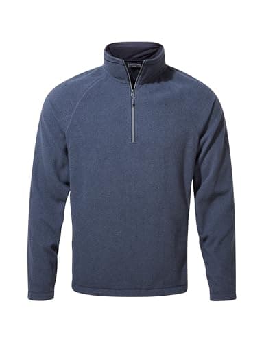 Image of Craghoppers Mens Corey HZ 1/4 Zip Fleece Top Blue Navy Marl XL