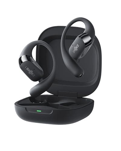 Image of SHOKZ OpenFit 2+ Open-Ear Headphones,Wireless Bluetooth Headset, Dolby Audio Enabled, Comfortable Earbuds with Soft Hooks, 48H Playtime, IP55 Water-Resistant, USB-C & Wireless Fast Charging, Black