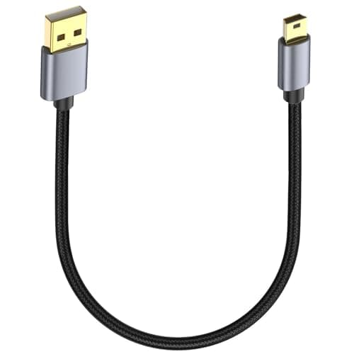 Image of LOKEKE Gold-plated USB 2.0 to Mini B 5Pin Cable, High-Speed USB Type A 2.0 to Mini 5 Pin B Cable Cord Gompatible with G0Pr0 Hero 3+, PS3 Controller, Digital Camera