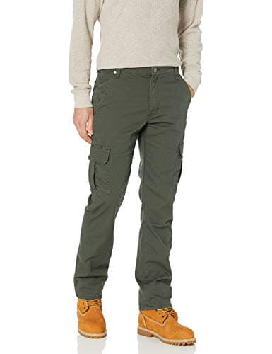 Image of Dickies Men's Tough Max Duck Cargo Pant Work Utility, Stonewash Olive Green, 38W / 32L