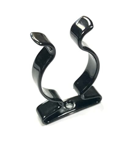 Image of 18 x Terry Tool Clips Black Plastic Coated Spring Steel Grips Dia. 38MM