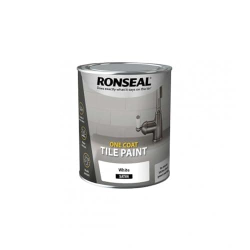 Image of RONSEAL One Coat Tile Paint White Gloss 750ml, RSLOCTPWG750