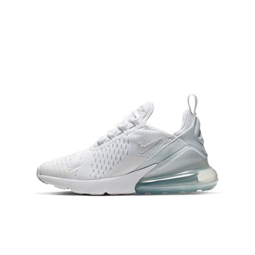 Image of Nike Air Max 270 (gs), Boy's Running Shoes, White/White/Mtlc Silver 103, 5 UK (38 EU)