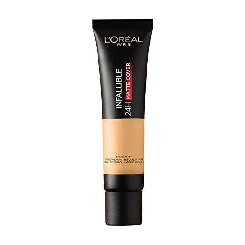Image of L'Oréal Paris Liquid Foundation, Waterproof, Sweatproof and Heatproof, Oil-Control, Infallible 24H Matte Cover, 105 Fair Linen, 35 ml