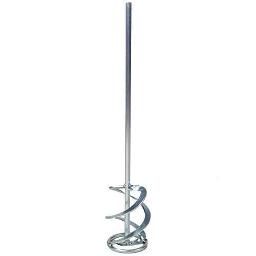 Image of Toolty Helix Plus Mixing Paddle 70 x 400 x 8mm - HEX - Galvanized Mixer, Whisk, Stirrer -2-Blade - for Plaster, Gypsum, Adheives, Concrete, Cement, Glue, Paint, DIY - TLTY-1192 OC