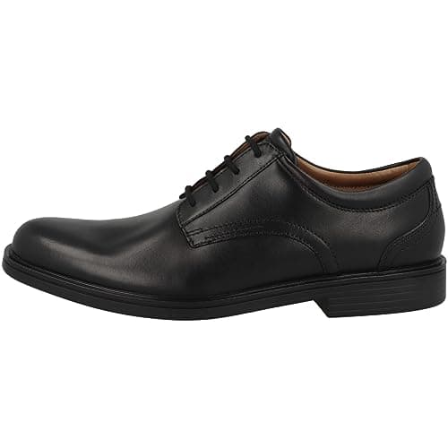 Image of Clarks Men's Un Aldric Lace Derbys, Black Black Leather, 6 UK Narrow