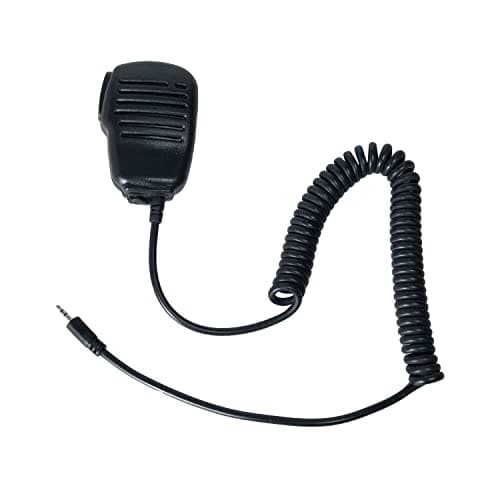 Image of Caroo Handheld Speaker Mic 1 Pin 2.5mm Shoulder Microphone with Reinforced Cable Compatible with Cobra Walkie Talkie Two Way Radio Accessories