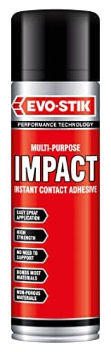 Image of EVO-STIK Impact Adhesive Spray 200ml - Bonds Immediately on Contact - High Shear Strength