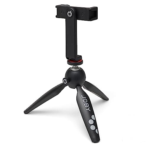 Image of JOBY HandyPod 2 Kit, Table Top Tripod with GripTight 360 Phone Mount and Pin Joint Mount, Phone Tripod for Smartphones, Action Cam and Mirrorless Cameras or Devices up to 1.0Kg (2.2lbs), Black