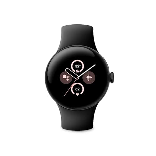 Image of Google Pixel Watch 2 with Fitbit Heart Rate Monitor, Stress Management and Safety, Android Smart Watch, Matte Black Aluminium Case, Obsidian, WiFi (Renewed)