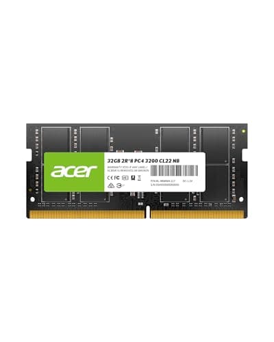 Image of Acer SD100 DDR4 32GB Up to 3200 MHz Ram, SODIMM PC4-2500 CL22 Computer Memory 1.2V, 260 Pins, PC Laptop Ram - BL.9BWWA.217