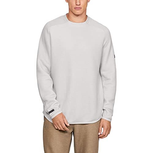 Image of Under Armour Men Unstoppable Move Light Crew Warm-up Top - Summit White/Summit White (110), Medium