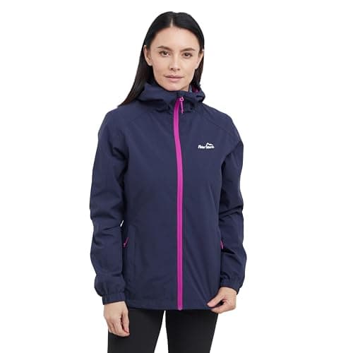 Image of Peter Storm Women's Cloudburst Waterproof Jacket, 2-Layer Storm Shield Fabric, Breathable, Fitted Hood, Adjustable Hem (UK, Numeric, 20, Regular, Regular, Navy)