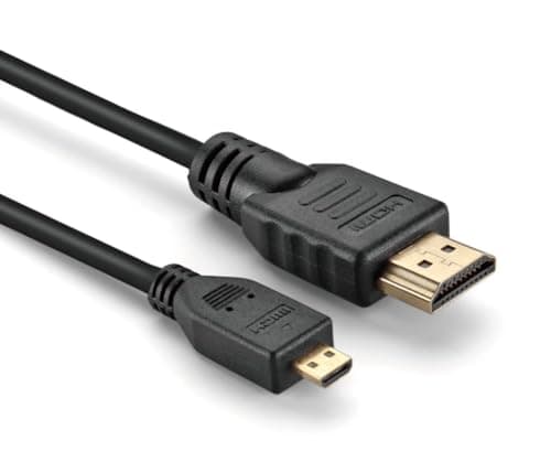 Image of iCables HDMI cable for Panasonic HC-V785, HC-V787, DC-G110, DC-G100, DC-TZ95D, DC-ZS200, DMC-S6, DC-S5, DC-S5K Digital Camera/Camcorder - Length = 6.5ft / 2M