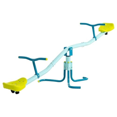 Image of AAMEN Toys Spiro Spin Seesaw Garden Toys For Kids, 360° Rotating Children Seesaw with Damper and Handles, Spinning Fun Outdoor Toys & Garden Games, Playground, & Indoor Fun Boys & Girls Ages 3-10