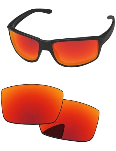 Image of PapaViva Replacement Lenses Compatible with Oakley Gibston OO9449 Sunglass Fire Red Non-polarized
