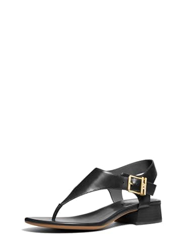 Image of Michael Kors Women's Robyn Flex Thong Flat Sandal, Black, 3.5 UK