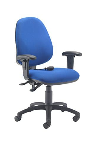 Image of Office Hippo Ergonomic Home & Office Chair, Royal Blue, Adjustable Seat, Back, Arms & Lumbar Pump, Curved Back, 115kg Weight Capacity