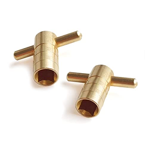 Image of QUERGO Solid Brass Radiator Keys - Radiator Bleeding Key - Radiator Valve Key - Venting Air Valve - Radiator Key Bleed Key UK - (Pack of 2) - Gold