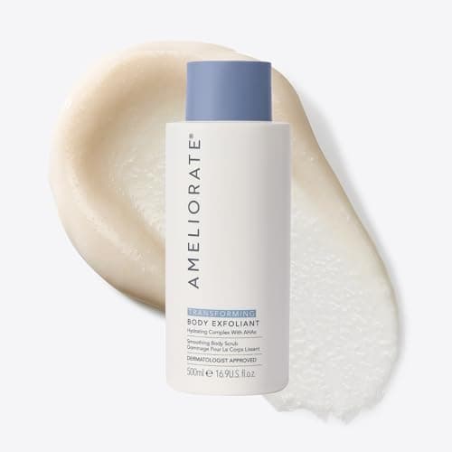 Image of AMELIORATE Transforming Body Exfoliant 500ml for Keratosis Pilaris (KP), Bumpy & Dry Skin | Dual-Action AHA & Bamboo Scrub | Hydrating & Smoothing | Dermatologist Approved