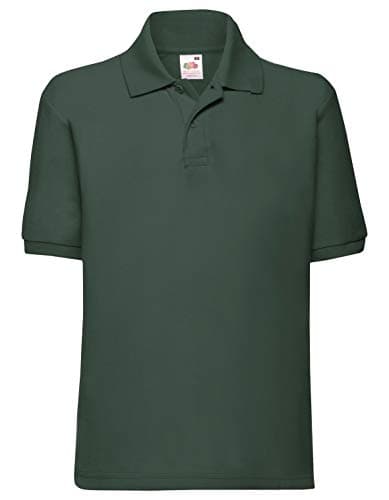 Image of Fruit of the Loom Childrens/Kids Unisex 65/35 Pique Polo Shirt (12-13) (Bottle Green)