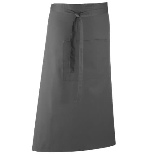 Image of Premier Unisex Colours Bar Apron/Workwear (Long Continental Style) (One Size) (Dark Grey)