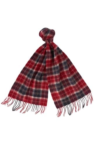 Image of Barbour MGS0018 CRANBERRY Men's Scarf and Gloves, Cranberry, One size