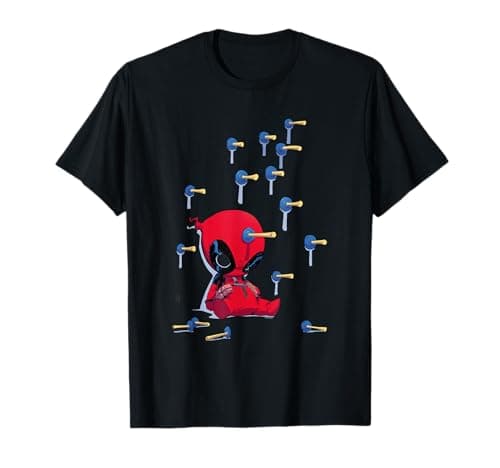 Image of Deadpool Cartoon Knockout T-Shirt