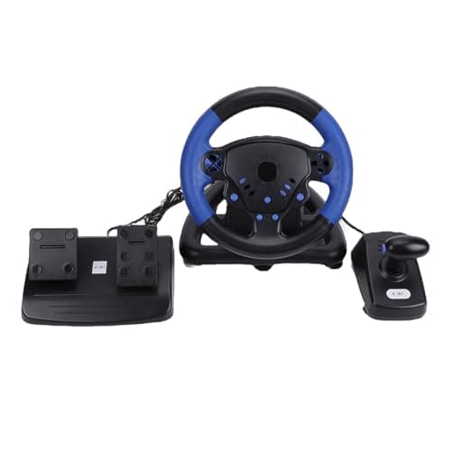 Image of Force Feedback Racing Wheel Immersive Driving Experience for PC IOS Compatible 4 in 1 Gaming Steering Wheel and Pedals for Racing Enthusiasts