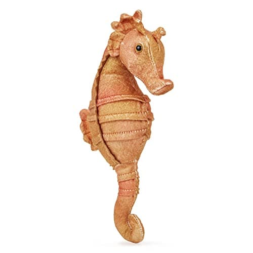 Image of Zappi Co Plush Children's Stuffed Soft Cuddly Plush Toy-Part of Safari Animals Collection, Perfect for Kids (15cm Height)(Seahorse)