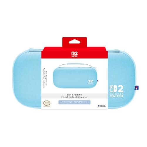 Image of HORI Nintendo Switch 2 Slim Carry Case (Light Blue) - Officially Licensed by Nintendo